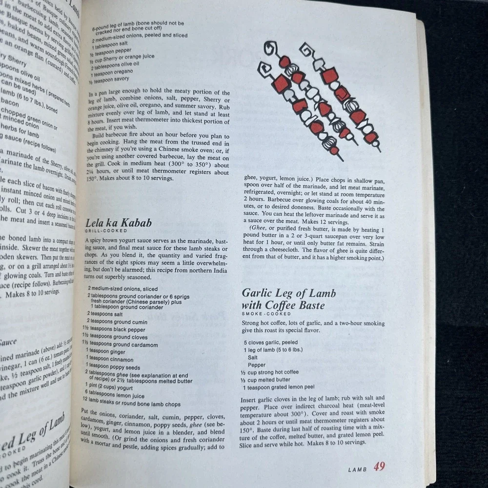 1975 Sunset Barbecue Cook Book - 300 Recipes - Good Condition
